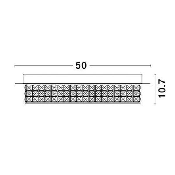 Chrome Aluminium & K9 Crystal LED 40 Watt 230 Volt 2400Lm 4000K IP20 D: 50 H: 10.7 cm image 1