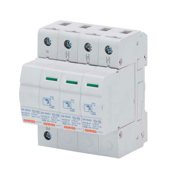 LST - SURGE PROTECTIVE DEVICE - 3P+N 12,5KA - TYPE 1+2 - 4 MODULES image 2