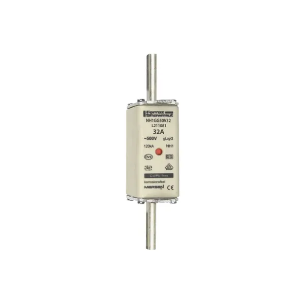 Fuse-link NH1 gG 500VAC 32A live tags Double indicator image 2