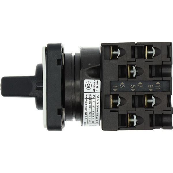 Universal control switches, T0, 20 A, flush mounting, 3 contact unit(s), Contacts: 6, 45 °, momentary/maintained, With 0 (Off) position, With spring-r image 26