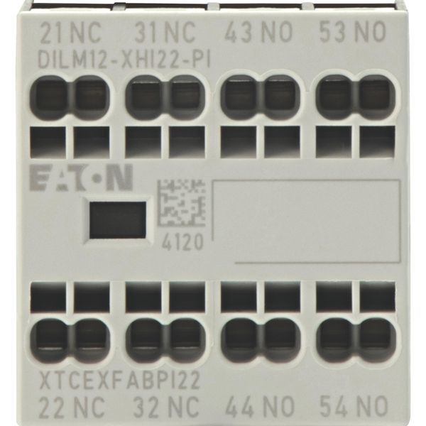 Auxiliary contact module, 4 pole, Ith= 16 A, 2 N/O, 2 NC, Front fixing, Push in terminals, DILA, DILM7 - DILM15 image 12