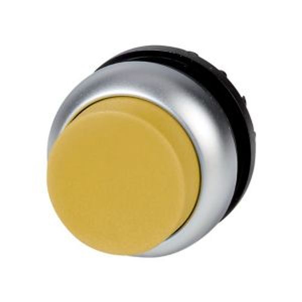 Illuminated pushbutton actuator, RMQ-Titan, Extended, momentary, yellow, Blank, Bezel: titanium image 4