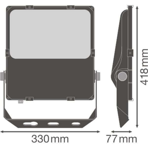 FLOODLIGHT PERFORMANCE DALI ASYM 55x110 100W 4000K BK image 16