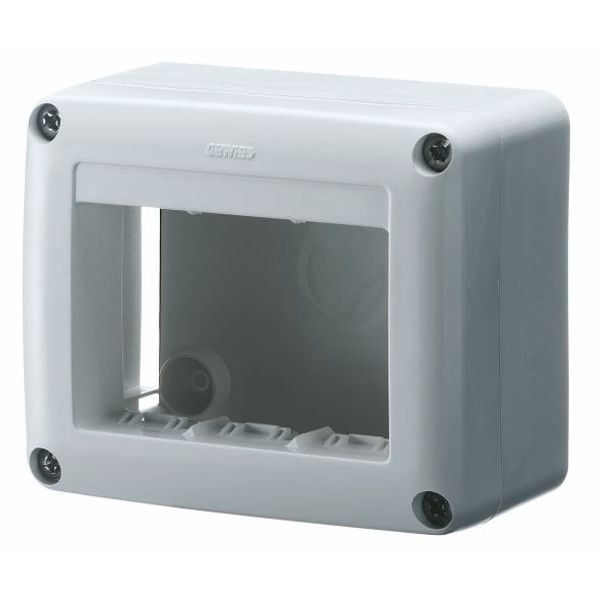 SELF-SUPPORTING DEVICE BOX  FOR SYSTEM DEVICE - SKIRT AND FRAMNE TRUNKING - 3 GANG - SYSTEM RANGE - WHITE RAL 9010 image 2
