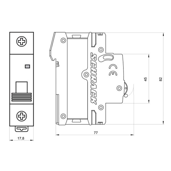Miniature Circuit Breaker (MCB) AMPARO 10kA, B 32A, 1-pole image 9