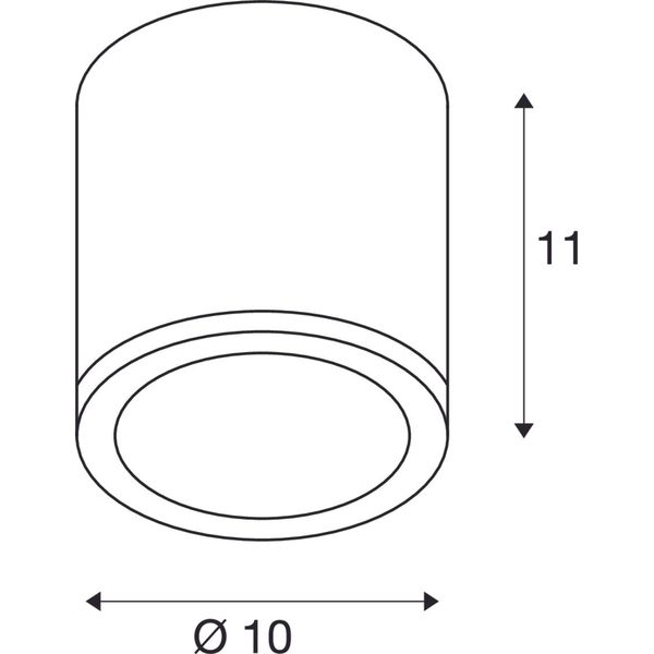 SITRA CEILING luminaire, GX53, max. 9W, round, black image 3