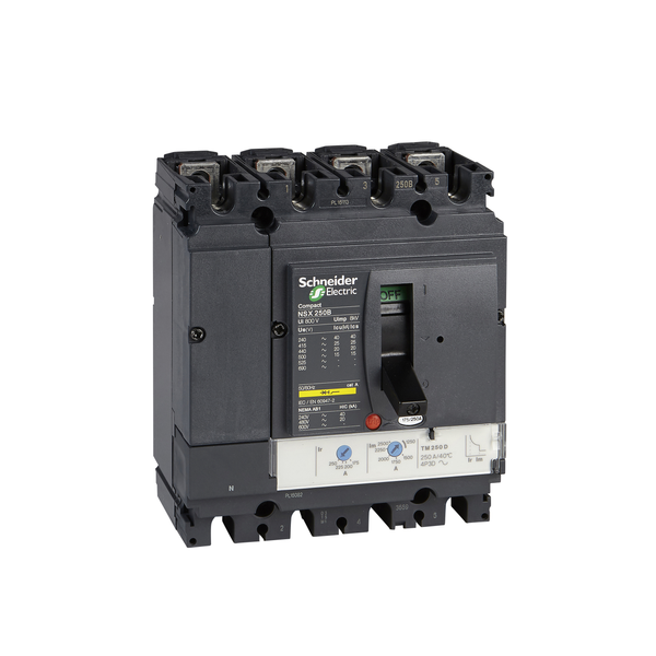 circuit breaker ComPact NSX250B, 25 kA at 415 VAC, TMD trip unit 250 A, 4 poles 4d image 4