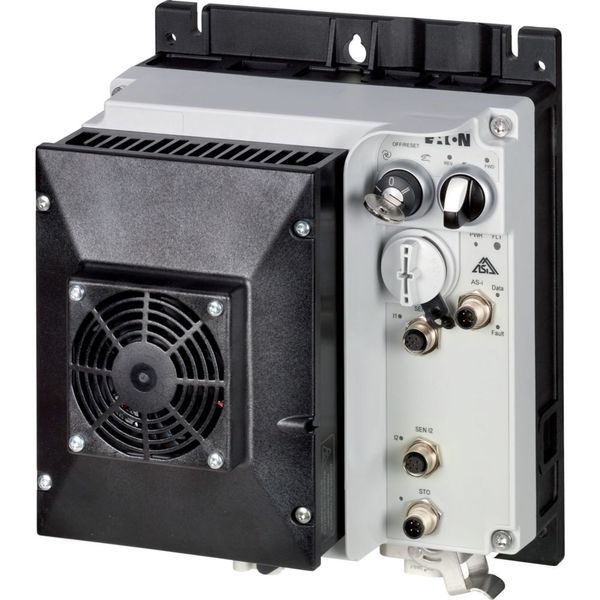 Speed controllers, 8.5 A, 4 kW, Sensor input 4, 400/480 V AC, AS-Interface®, S-7.4 for 31 modules, HAN Q4/2, STO (Safe Torque Off), with fan image 10