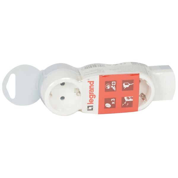 Standard multi-outlet extension - 3x2P+E - without cord image 2