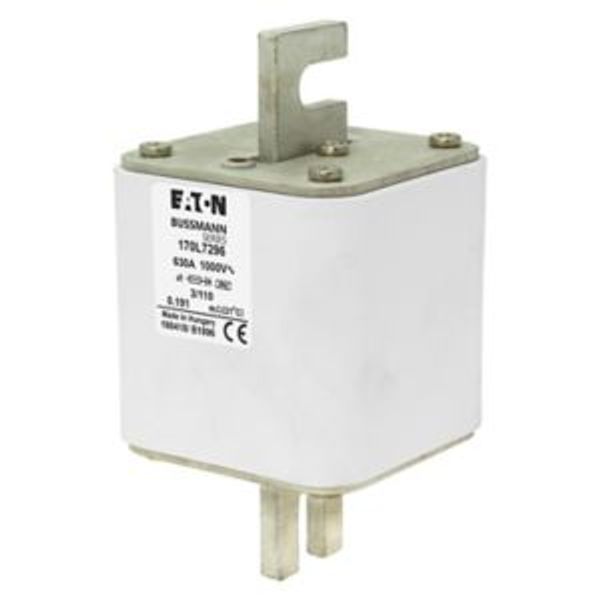 Fuse-link, high speed, 630 A, AC 1000 V, Size 3, 76 x 90 x 141 mm, aR, DIN, IEC, visual indicator image 4