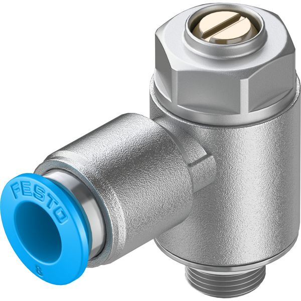 GRLA-1/8-QS-8-MF-D One-way flow control valve image 1