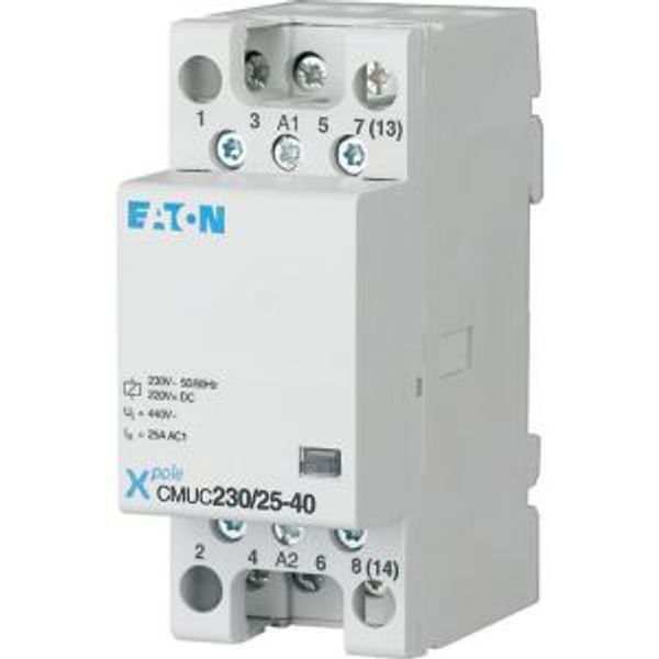 Installation contactor, 230 VAC/DC, 3N/C+1N/O, 25A image 4