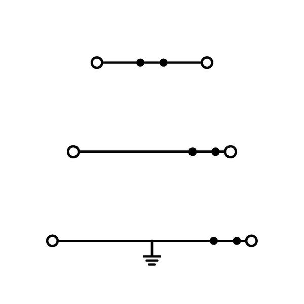 Triple-deck terminal block Ground conductor/through/through terminal b image 3
