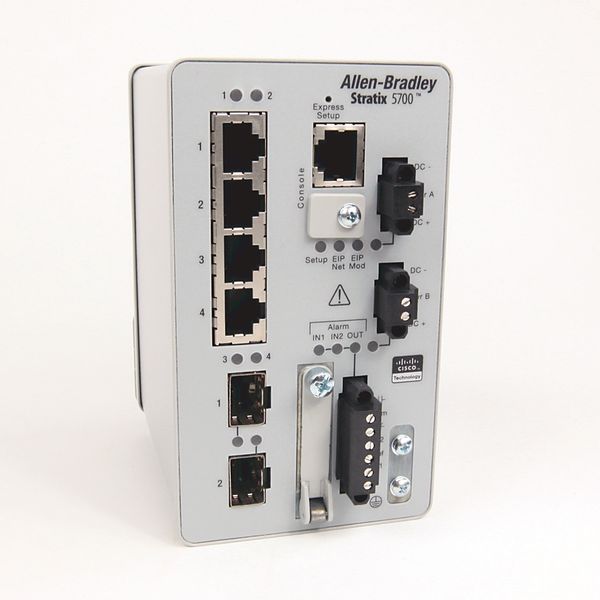 Switch, Managed Ethernet, 6 Port, 4 x RJ45, 2 Gigabit SFP Slot image 1