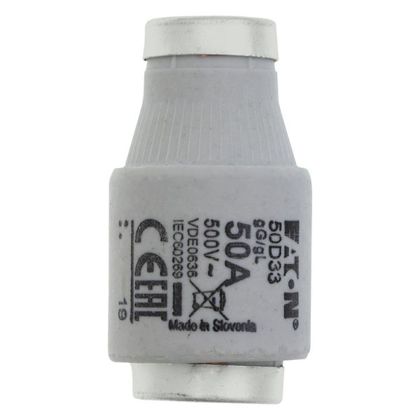 Fuse-link, LV, 50 A, AC 500 V, D3, gL/gG, IEC, time-delay image 18