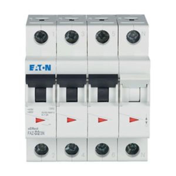 Miniature circuit breaker (MCB), 2 A, 3p+N, characteristic: D image 13