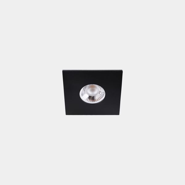 Downlight Play Flat Mini Square Fixed 3.2W LED warm-white 3000K CRI 80 28.5º Black IP54 347lm image 1