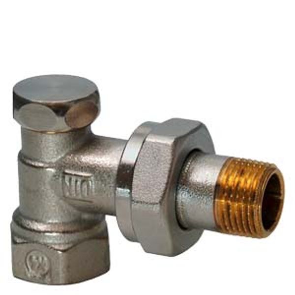 AEN15 - Angle lockshield valve, PN10, DN15, kvs 0..2.5 image 1