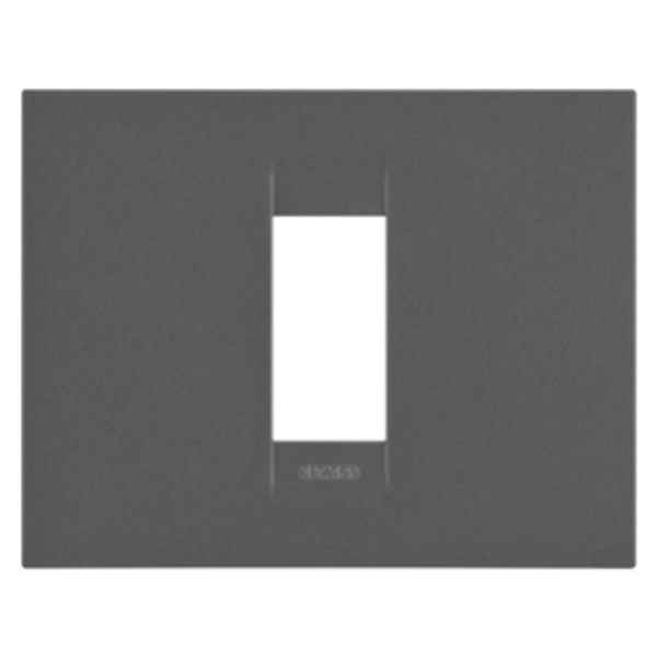 GEO PLATE - IN PAINTED TECHNOPOLYMER - 1 MODULE - SATIN BLACK - CHORUSMART image 1