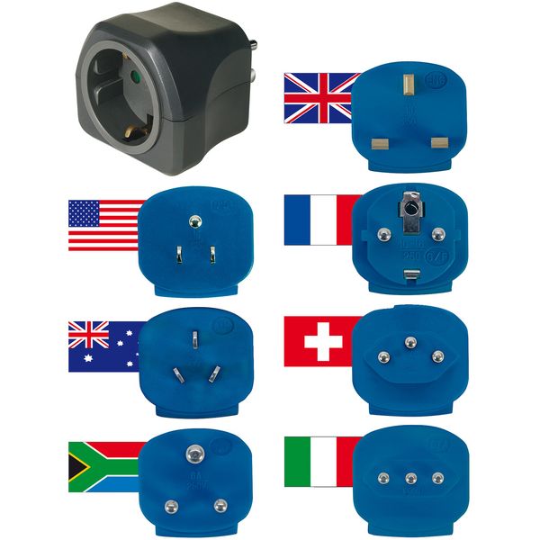 Travel plugs with 10A fuse image 1
