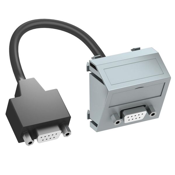 MTS-DB9 F AL1 D-Sub9 connection, 1 module, slanting outlet, with connection cable image 1