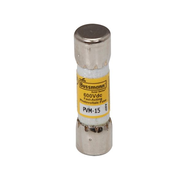 Midget Fuse, Photovoltaic, 600 Vdc, 50 kAIC interrupt rating, Fast acting class, Fuse Holder and Block mounting, Ferrule end X ferrule end connection, 6A current rating, 50 kA DC breaking capacity, .41 in diameter image 4