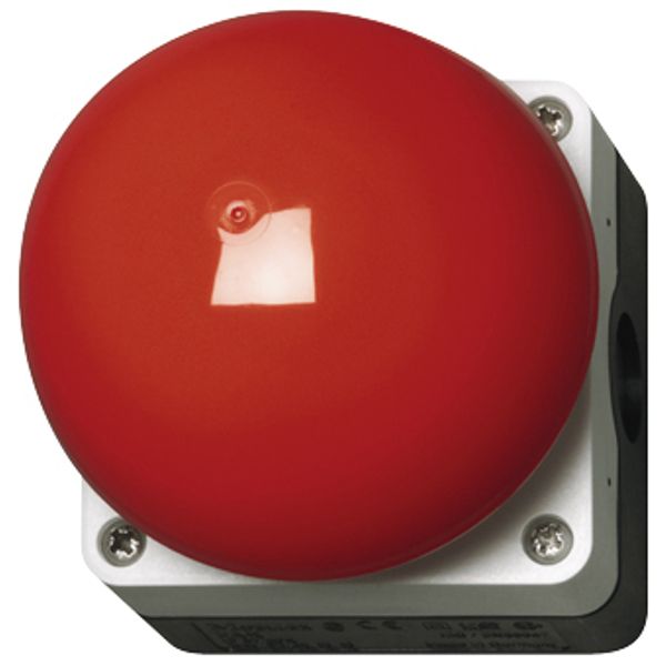 Coarse manual switch, red, 1N/O, 1N/C spring - return image 1