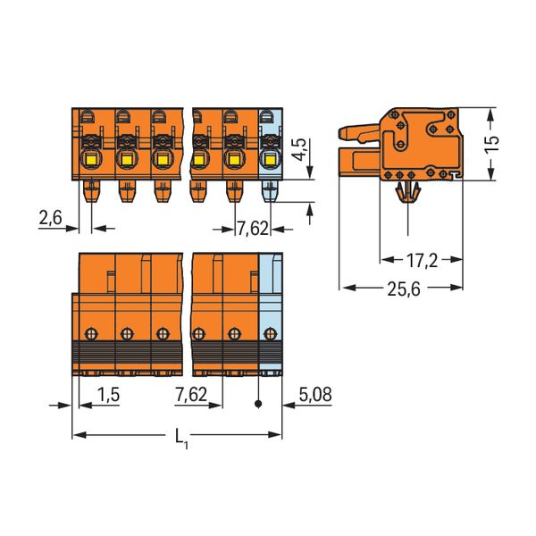 2231-706/008-000 1-conductor female connector; push-button; Push-in CAGE CLAMP® image 5
