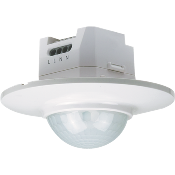 Presence detector, 230 V, secondary, 14 m, round, for flush-mounting box, white image 1