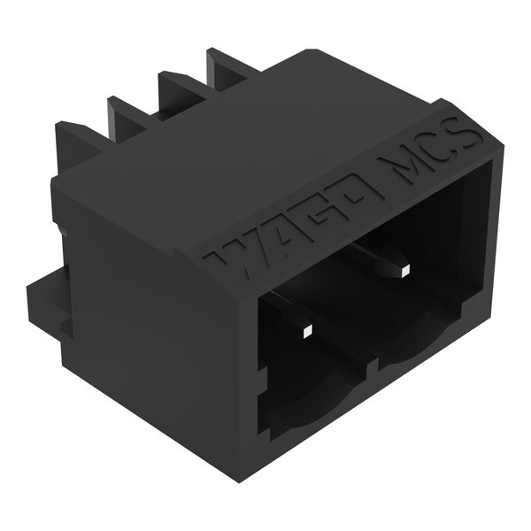 THR male header 1.0 x 1.0 mm solder pin angled black image 1