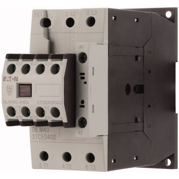 Contactor, 380 V 400 V 18.5 kW, 2 N/O, 2 NC, 400 V 50 Hz, 440 V 60 Hz, AC operation, Screw terminals image 3