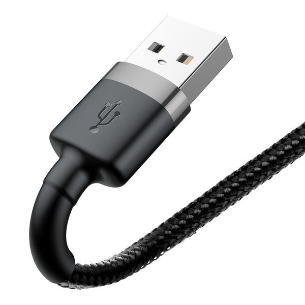 Cable USB2.0 A plug - IP Lightning plug 3.0m Cafule grey+black BASEUS image 2