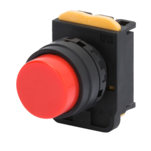 MOMENTARY PUSH-BUTTON WITHOUT ROUND GUARD - RED image 1