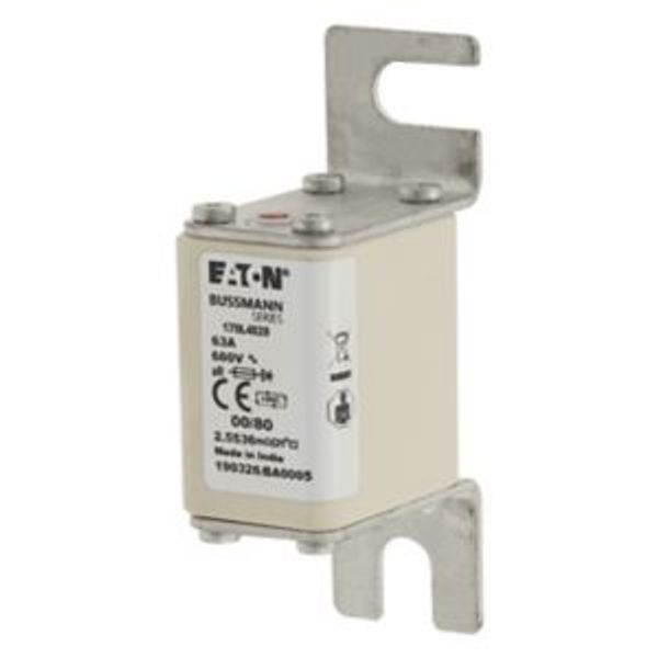 Fuse-link, high speed, 63 A, AC 660 V, size 00, 30 x 51 x 98 mm, aR, DIN, IEC, single indicator image 5