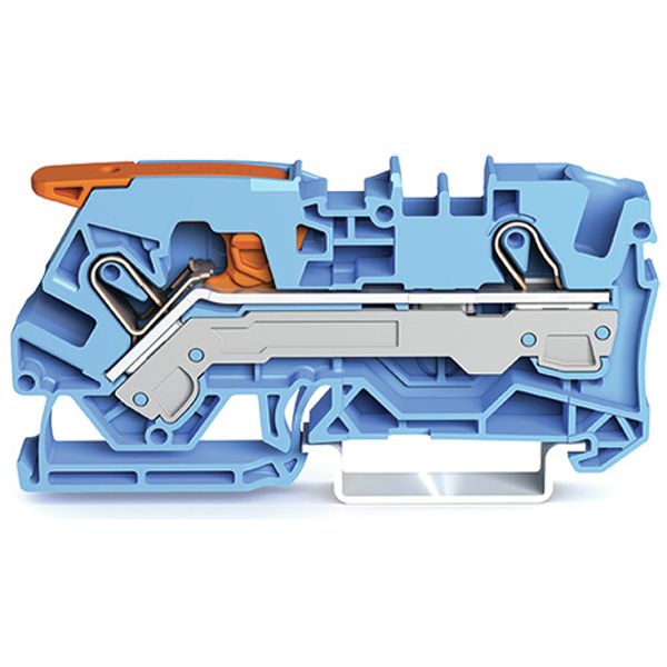 2-conductor through terminal block with lever and Push-in CAGE CLAMP® image 2