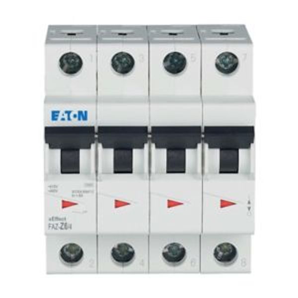 Miniature circuit breaker (MCB), 6 A, 4p, characteristic: Z image 13