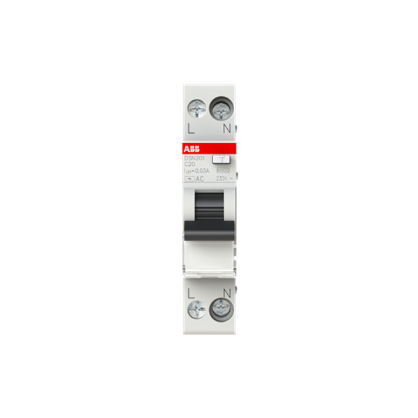 DSN201 AC-C20/0.03 Residual Current Circuit Breaker with Overcurrent Protection image 1