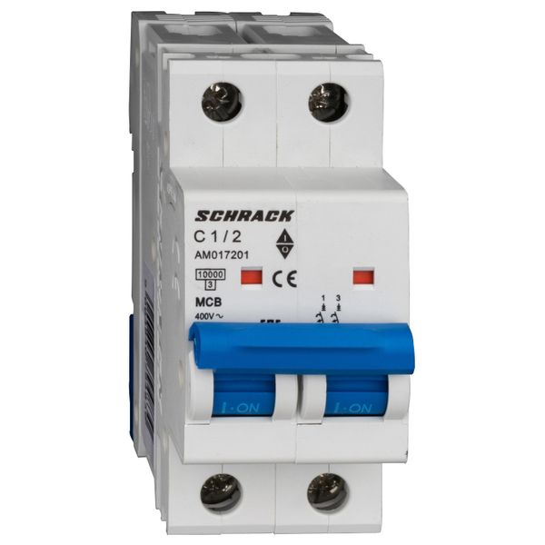 Miniature Circuit Breaker (MCB) AMPARO 10kA, C 1A, 2-pole image 1