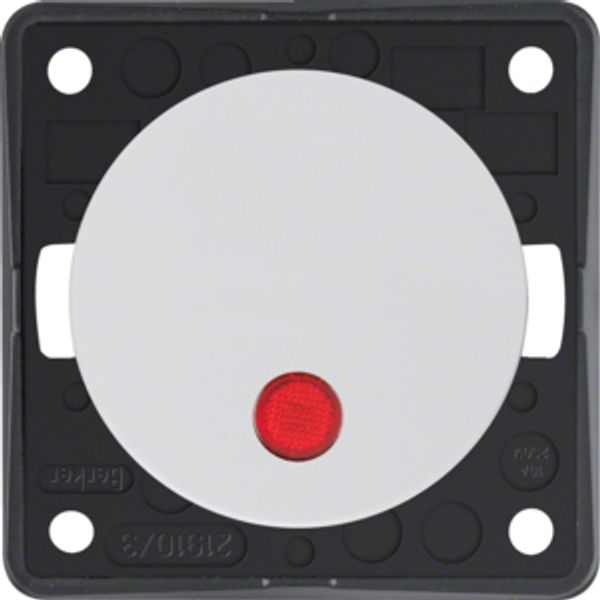 Control push-button, NO contact, red lens, Integro - Design Flow/Pure, image 1