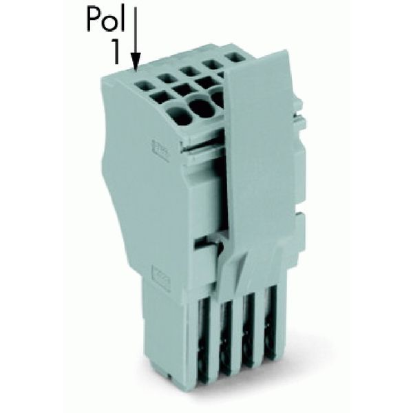 1-conductor female connector Push-in CAGE CLAMP® 1.5 mm² gray image 3