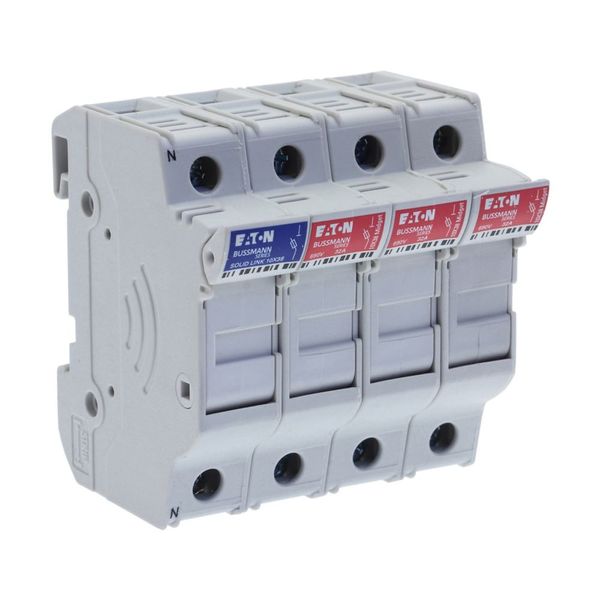 Fuse-holder, LV, 30 A, AC 600 V, 10 x 38 mm, 3P+N, UL, IEC, DIN rail mount image 50