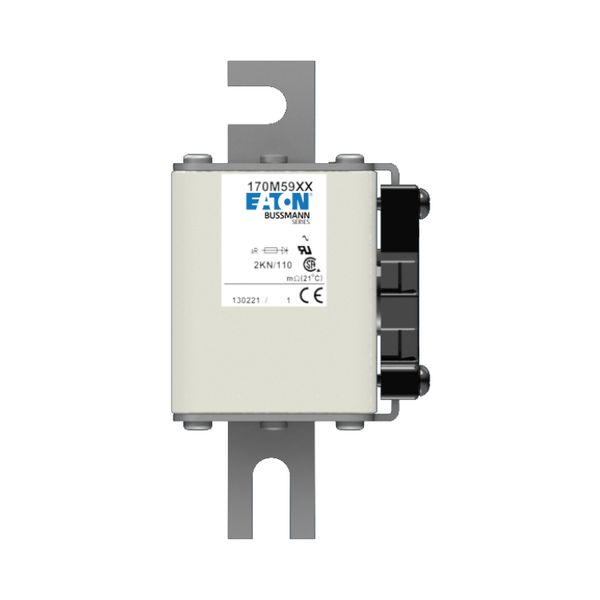 Fuse-link, high speed, 250 A, AC 1000 V, size 2, 59 x 77 x 75 mm, aR, IEC, UL, single indicator image 13