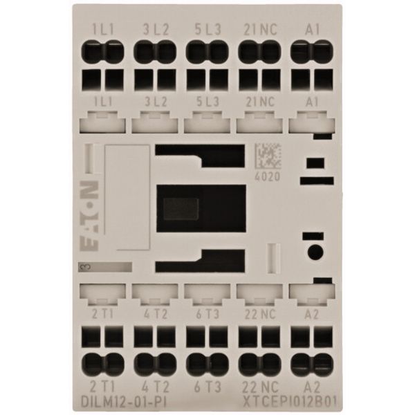 Contactor, 3 pole, 380 V 400 V 5.5 kW, 1 NC, 220 V 50/60 Hz, AC operation, Push in terminals image 1