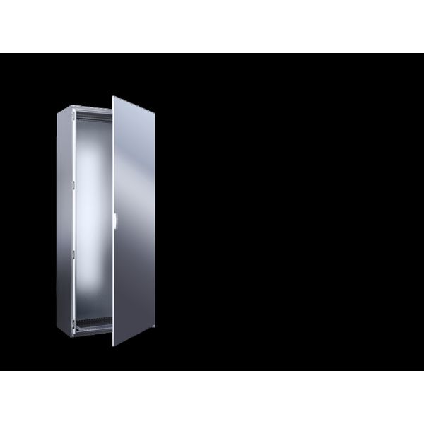 Free-standing enclosure system, 800x1800x500 mm, Stainless Steel, mounting plate image 3