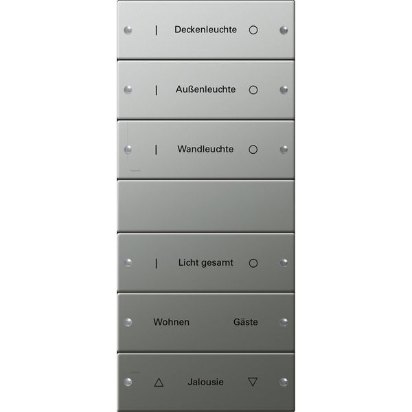 rocker set 6-g (3+3) inscr. System 55 stainl.steel image 1