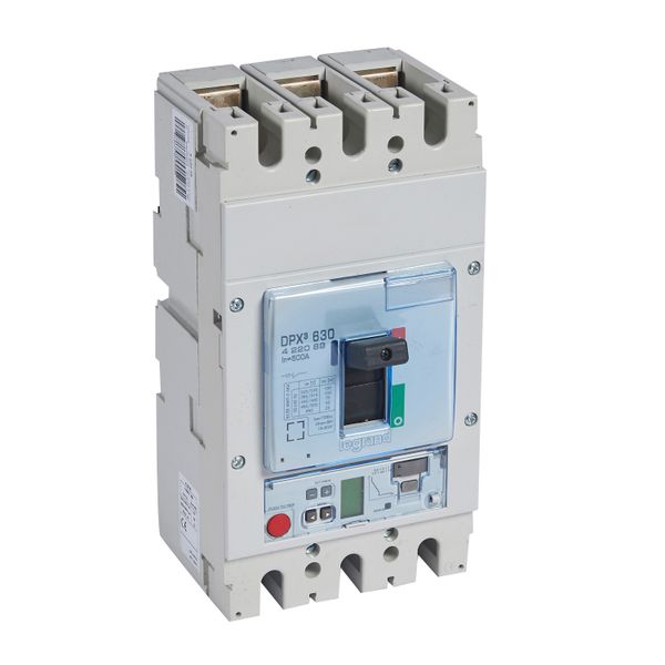 MCCB DPX³ 630 - S2 electronic release - 3P - Icu 100 kA (400 V~) - In 500 A image 1