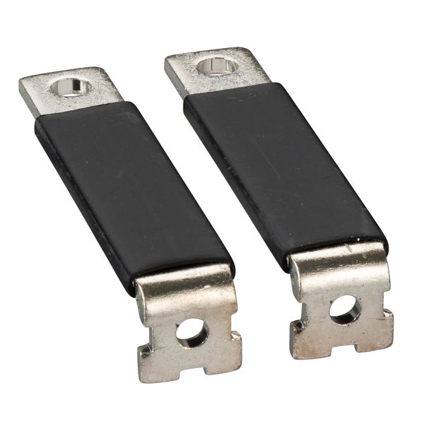 long insulated right angle terminal extensions for plug-in base, ComPact NSX 100/160/250, set of 2 parts image 1