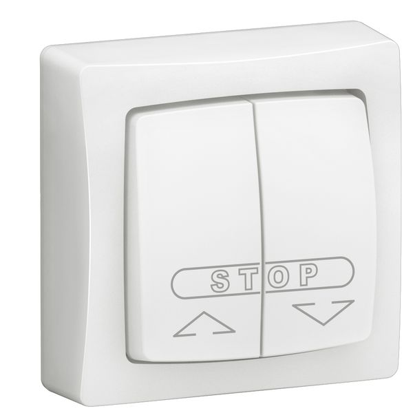 Push button for centralized control of rolling shutters Complete surface-mounted switchgear - White image 1