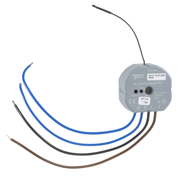 Odace/Unica Wireless - universal receiver relay - 230 VAC - fuse protection,grey image 4