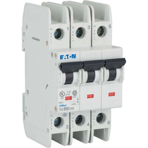 Miniature circuit breaker (MCB), 50 A, 3p, characteristic: B, NA image 16